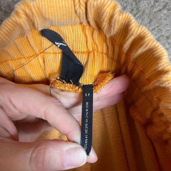 UO Out From Under Sweatpants Womens Small Mustard High Rise Pull On Crop Lounge - Picture 10 of 12